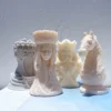Chess Candle Mold – Choose King, Queen, Knight, or Rook | 14–15cm Silicone Wax Molds | Craftee Candle