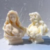 Lady Statue Candle Mold – 15.4cm Elegant Goddess Bust Silicone Mold | Craftee Candle