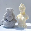 King & Queen Candle Mold – Choose King (15.2cm) or Queen (18cm) | Elegant Silicone Statue Molds | Craftee Candle